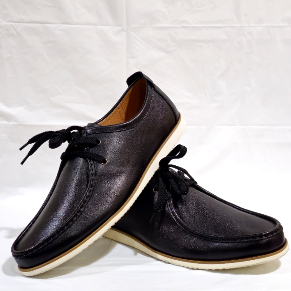 Vintage Foundry Co. Men's Loafers Jackson Leather Moccasin Loafers- Black